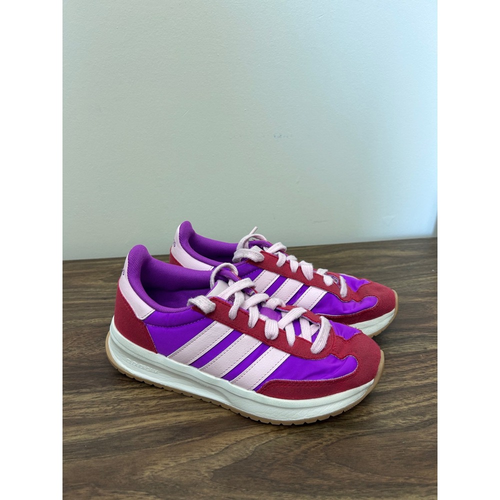 Adidas Run 60s 3.0 Kids Sneakers Purple Pink JQ9591 Size 3.5Y